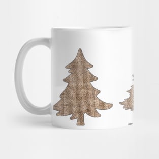 Rustic Chic Christmas Trees, festive season design Mug